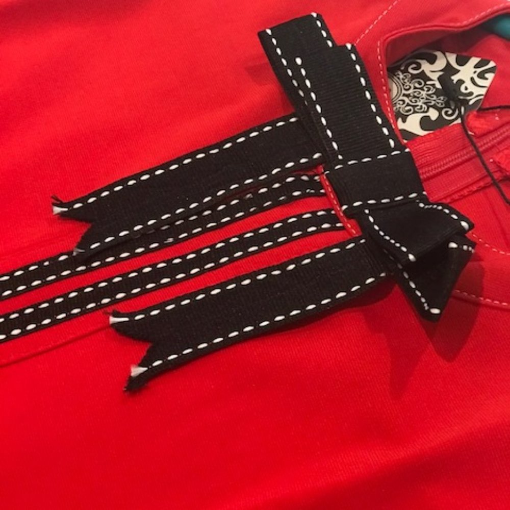 New Ribbon Trim Dress, Large NWT - Picture 5 of 5